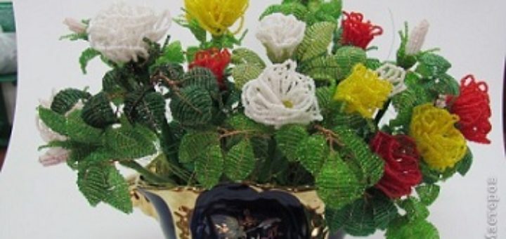 Розы из бисера от Коротя Ольги