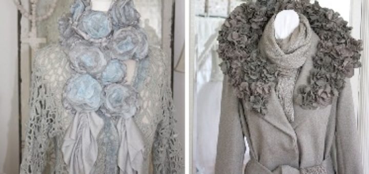 Цветы из ткани как нежный аксессуар для украшения одежды