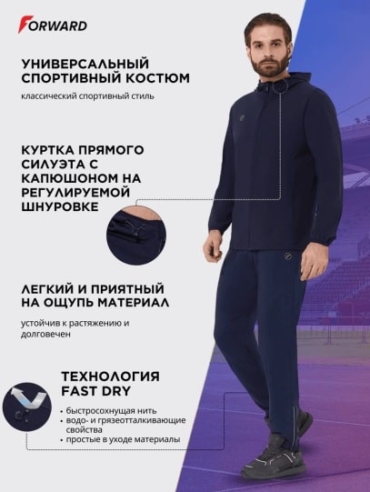 Купить спортивный костюм синий
