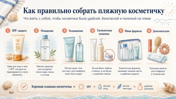 Как хранить косметику на пляже - банки, тюбики и SPF (4)